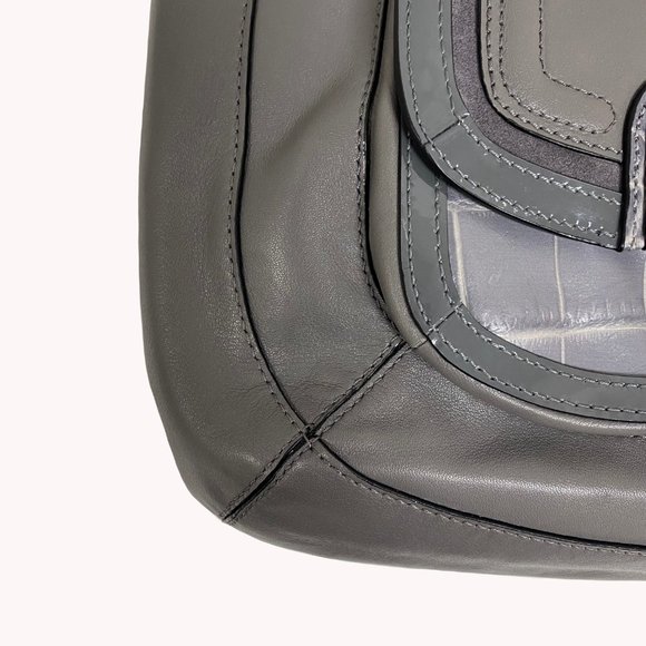 Coach 18287 Kristin Spectator Grey Embossed Bag - Picture 6 of 8